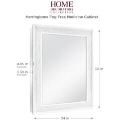 24 In. X 30 In. Fog Free Recessed Or Surface Mount Herringbone Medicine Cabinet -Hardware Store 3f732380f3a01c4af8b282c99a52f0ea 1800x1800