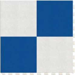 Perfection Floor Tile SodaPop Shoppe White And Blue 20-in X 20-in Water Resistant Interlocking Luxury Flooring (16.7-sq Ft)