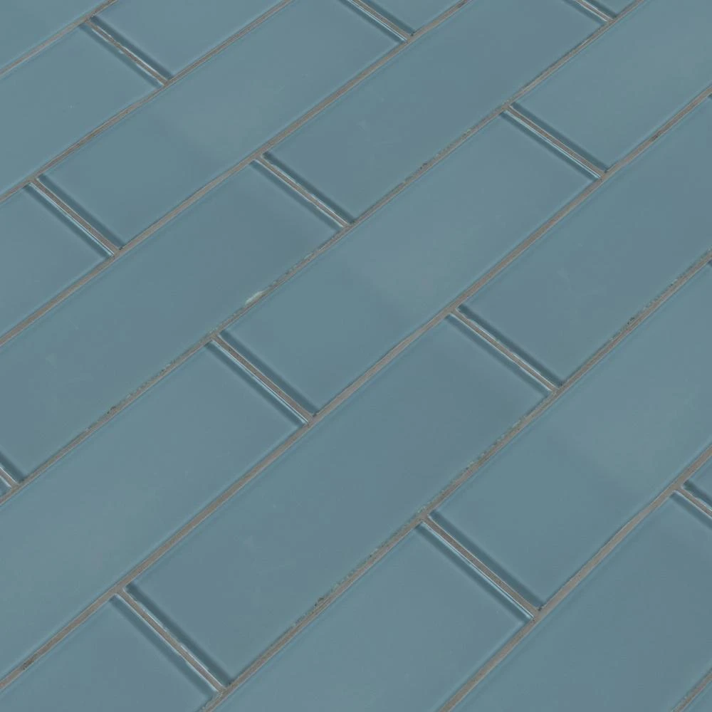 MSI Harbor 3 In. X 9 In. X 8mm Glossy Glass Gray Subway Tile (3.8 Sq. Ft. / Case) 5 MSI Harbor 3 In. X 9 In. X 8mm Glossy Glass Gray Subway Tile (3.8 Sq. Ft. / Case) - Image 5