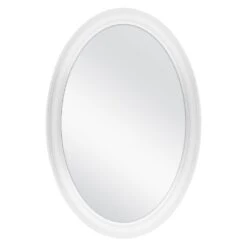 21 In. W X 31 In. L Framed Fog Free Wall Mirror In White