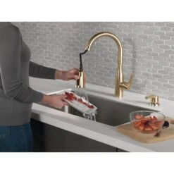 Marca Single-Handle Pull-Down Sprayer Kitchen Faucet With ShieldSpray Technology In Champagne Bronze -Hardware Store 61977f9ba36b5c5fdaa8b74b04911f03 1800x1800