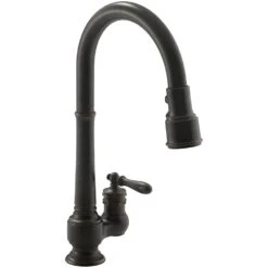 Artifacts Single-Handle Pull-Down Sprayer Kitchen Faucet In Oil-Rubbed Bronze
