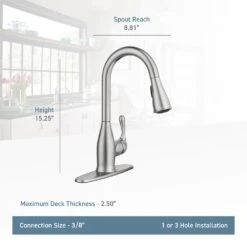 Kaden Single-Handle Pull-Down Sprayer Kitchen Faucet With Reflex And Power Clean In Chrome -Hardware Store 62d1858523212dd672b95073282e74cb 1800x1800