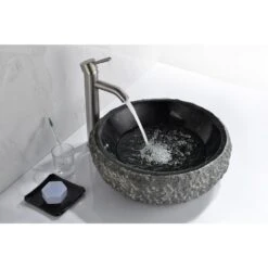 ANZZI Grahame Vessel Sink In Mandy Black -Hardware Store 6530f757d3dac44a1533647a055554cc 1800x1800