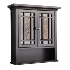 Elegant Home Fashions Windsor 22-in W X 24-in H X 7-in D Dark Espresso Bathroom Wall Cabinet -Hardware Store 674278005328xl 1800x1800
