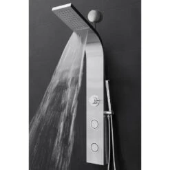 39 In. 2-Jet Easy Connect Shower Panel System In Stainless Steel With Rainfall Waterfall Shower Head And Shower Wand -Hardware Store 6847e798de0c314310b9d10401589791 1800x1800