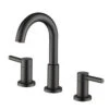 Jacuzzi Duncan Matte Black 2-Handle Widespread WaterSense Bathroom Sink Faucet With Drain