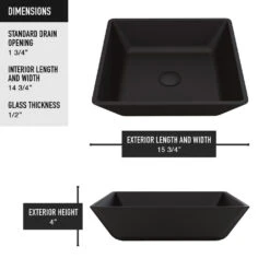 VIGO Black Roma Rectangular MatteShell Glass Bathroom Vessel Sink -Hardware Store 719d06d6b9b2382a4cedb0442f97e6d2 1800x1800