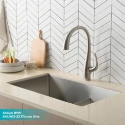 Spot Free Ansel Single-Handle Pull-Down Sprayer Kitchen Faucet In All-Brite Stainless Steel -Hardware Store 7b455c3a5e387e67a055dcfc41b4b1a3 1800x1800