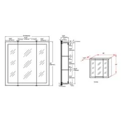 Concord 30 In. X 30 In. Tri-View Surface-Mount Medicine Cabinet In White Gloss -Hardware Store 7e9962483256c64b7ff93b2512fc2228 1800x1800