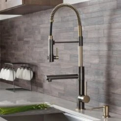 Artec Pro Single-Handle Pull-Down Sprayer Kitchen Faucet And Pot Filler In Brushed Gold -Hardware Store 7f5ecf71b71aa1e8652f06ad2479877a 1800x1800