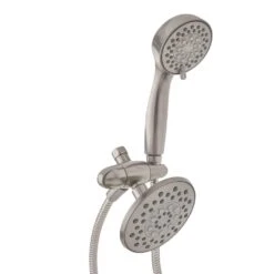 6-spray 5.51 In. Dual Shower Head And Handheld Shower Head In Brushed Nickel
