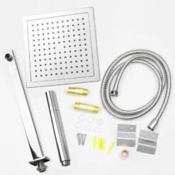 AKDY 35-in Black 2-Spray Shower Panel System -Hardware Store 810764025368 10485914 1800x1800