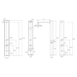 AKDY 35-in Black 2-Spray Shower Panel System -Hardware Store 810764025368 10485916 1800x1800