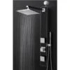 AKDY 35-in Black 2-Spray Shower Panel System