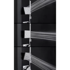 AKDY 35-in Black 2-Spray Shower Panel System -Hardware Store 810764025368 10485922 1800x1800