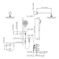 ALFI Brand Brushed Nickel Shower Bar System -Hardware Store 811413028914 12014940 1800x1800
