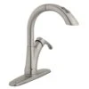 Ginger Single-Handle Pull-Down Sprayer Kitchen Faucet In Brushed Nickel