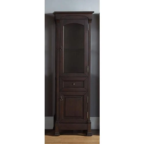 James Martin Vanities Brookfield 20.5-in W X 65-in H X 16.25-in D Antique Black Poplar Freestanding Linen Cabinet 2 James Martin Vanities Brookfield 20.5-in W X 65-in H X 16.25-in D Antique Black Poplar Freestanding Linen Cabinet - Image 2