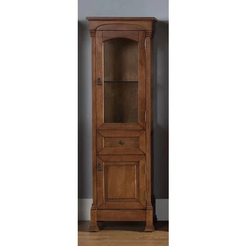 James Martin Vanities Brookfield 20.5-in W X 65-in H X 16.25-in D Antique Black Poplar Freestanding Linen Cabinet 4 James Martin Vanities Brookfield 20.5-in W X 65-in H X 16.25-in D Antique Black Poplar Freestanding Linen Cabinet - Image 4