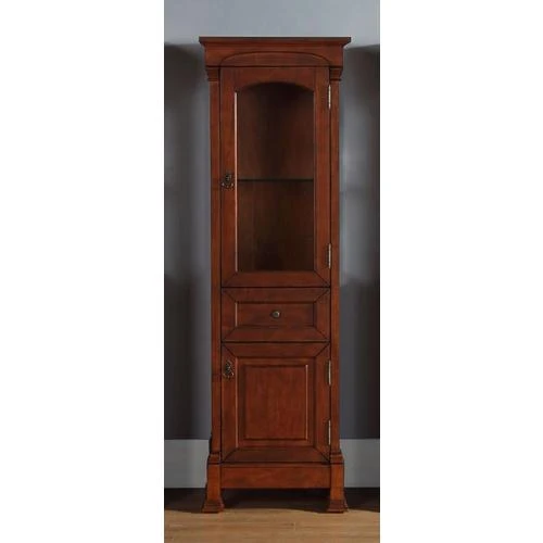 James Martin Vanities Brookfield 20.5-in W X 65-in H X 16.25-in D Antique Black Poplar Freestanding Linen Cabinet 3 James Martin Vanities Brookfield 20.5-in W X 65-in H X 16.25-in D Antique Black Poplar Freestanding Linen Cabinet - Image 3