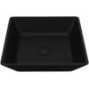 VIGO Black Roma Rectangular MatteShell Glass Bathroom Vessel Sink