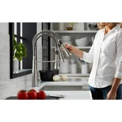 Simplice Single-Handle Pull-Down Sprayer Kitchen Faucet In Vibrant Stainless -Hardware Store 8bc4fdebfb6d7db04aa281c6c63e6836 1800x1800