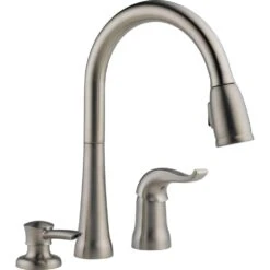 Kate Single-Handle Pull-Down Sprayer Kitchen Faucet With MagnaTite Docking And Soap Dispenser In Chrome -Hardware Store 8ef30c6ad54d79dfe7e33f77626d601e 1800x1800