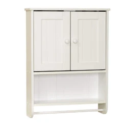 Zenna Home® Country Cottage 19"W X 6"D X 26"H White Bathroom Wall Cabinet