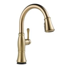 Cassidy Touch Single-Handle Pull-Down Sprayer Kitchen Faucet In Lumicoat Champagne Bronze