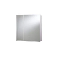 24 In. W X 24 In. H X 5 In. D Frameless Bi-View Surface-Mount Medicine Cabinet With Easy Hang System In White