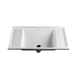 KOHLER Ledges Undermount Cast Iron Bathroom Sink In White With Overflow Drain