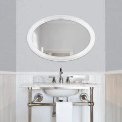 21 In. W X 31 In. L Framed Fog Free Wall Mirror In White -Hardware Store 9cf30be5a68c7f2fd34a9f38fc04061d 1800x1800