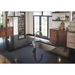 Esque Single-Handle Pull-Down Sprayer Kitchen Faucet With ShieldSpray Technology In Arctic Stainless -Hardware Store 9e38480ca00098887e73bc932ace562f 1800x1800