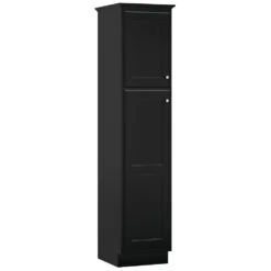 Briarwood Cottage 18"W X 18"D X 84"H Birch Midnight Linen Cabinet (Hinge Right)