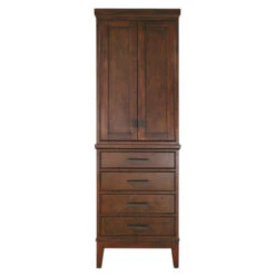 Avanity Madison 24"W X 16"D X 71"H Tobacco Linen Cabinet