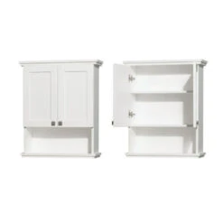 Wyndham Collection Acclaim 25"W X 9"D X 30"H White Bathroom Wall Cabinet -Hardware Store WCV8000WCWHCLOSEDANDOPEN 1120e27d e545 4ac0 843c cf91ea649b07 1800x1800