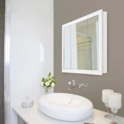 Concord 30 In. X 30 In. Tri-View Surface-Mount Medicine Cabinet In White Gloss -Hardware Store a431b0ca676c09f242a4d75c77221e28 1800x1800