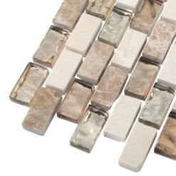 Jeffrey Court Molten Beige/Cream 12 In. X 12 In. X 8 Mm Interlocking Glass/Marble Mosaic Tile -Hardware Store a580f526e77636b6000bc3ee199fb261 1800x1800
