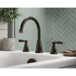 Banbury 2-Handle Deck-Mount High Arc Roman Tub Faucet With Valve In Spot Resist Brushed Nickel -Hardware Store a5a251f46537f6a78fffc1b80cb62e04 1800x1800