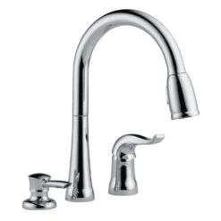 Kate Single-Handle Pull-Down Sprayer Kitchen Faucet With MagnaTite Docking And Soap Dispenser In Chrome