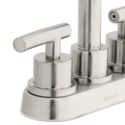 Dorset 4 In. Centerset 2-Handle High-Arc Bathroom Faucet In Brushed Nickel -Hardware Store a9f656186a67e6c8187b281bf89863fd 1800x1800