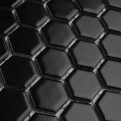 Merola Tile Metro Hex Matte Black 10-1/4 In. X 11-7/8 In. X 5 Mm Porcelain Mosaic Tile (8.65 Sq. Ft. /Case) -Hardware Store b0640f2546e6ec9103d4c152ec2a3e8c 94d3bc6f da9f 488b 81a7 e158b3763756 1800x1800