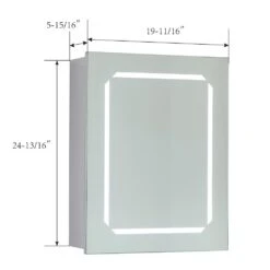 20 In. X 25 In. X 6 In. LED Lighted Surface Mount Medicine Cabinet In White -Hardware Store b8efd891ddaae830e9aa96d74ce9afaf 1800x1800