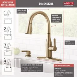 Marca Single-Handle Pull-Down Sprayer Kitchen Faucet With ShieldSpray Technology In Champagne Bronze -Hardware Store be6479bac648c77572849bf105b68b21 1800x1800