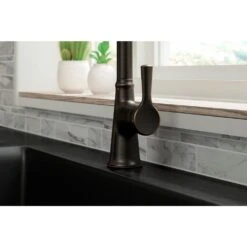 Tyne Single-Handle Pull-Down Sprayer Kitchen Faucet In Oil-Rubbed Bronze -Hardware Store c34cbf88edecc464d0470958a8e40cee 1800x1800