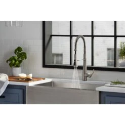 Simplice Single-Handle Pull-Down Sprayer Kitchen Faucet In Vibrant Stainless -Hardware Store cd4c577187028e00f7a81fe7d2f481fb e4c0bff5 d2b6 4b10 bfe2 0879e55d0324 1800x1800