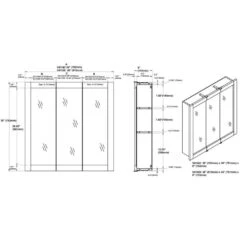 Ventura 36 In. W X 30 In. H X 6 In. D Framed Tri-View Surface-Mount Bathroom Medicine Cabinet In Espresso -Hardware Store ce3e6bfbe2a3769cc9922afb03e653e2 1800x1800