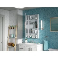 Maxstow 20 In. X 40 In. Frameless Surface-Mount Aluminum Medicine Cabinet -Hardware Store cfcaa9ff8fd045d0b384ca3b49c3c3cd 1800x1800