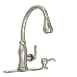 Pavilion Single-Handle Pull-Down Kitchen Faucet With TurboSpray And FastMount And Soap Dispenser In Bronze -Hardware Store d04a57fc4987857b575fa5f05f127108 1800x1800